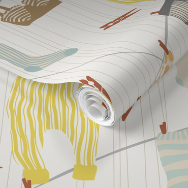 Hang Out in the Laundry Room Wallpaper