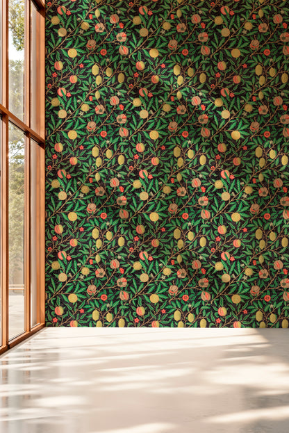 Art Nouveau Fruit Pattern Wallpaper
