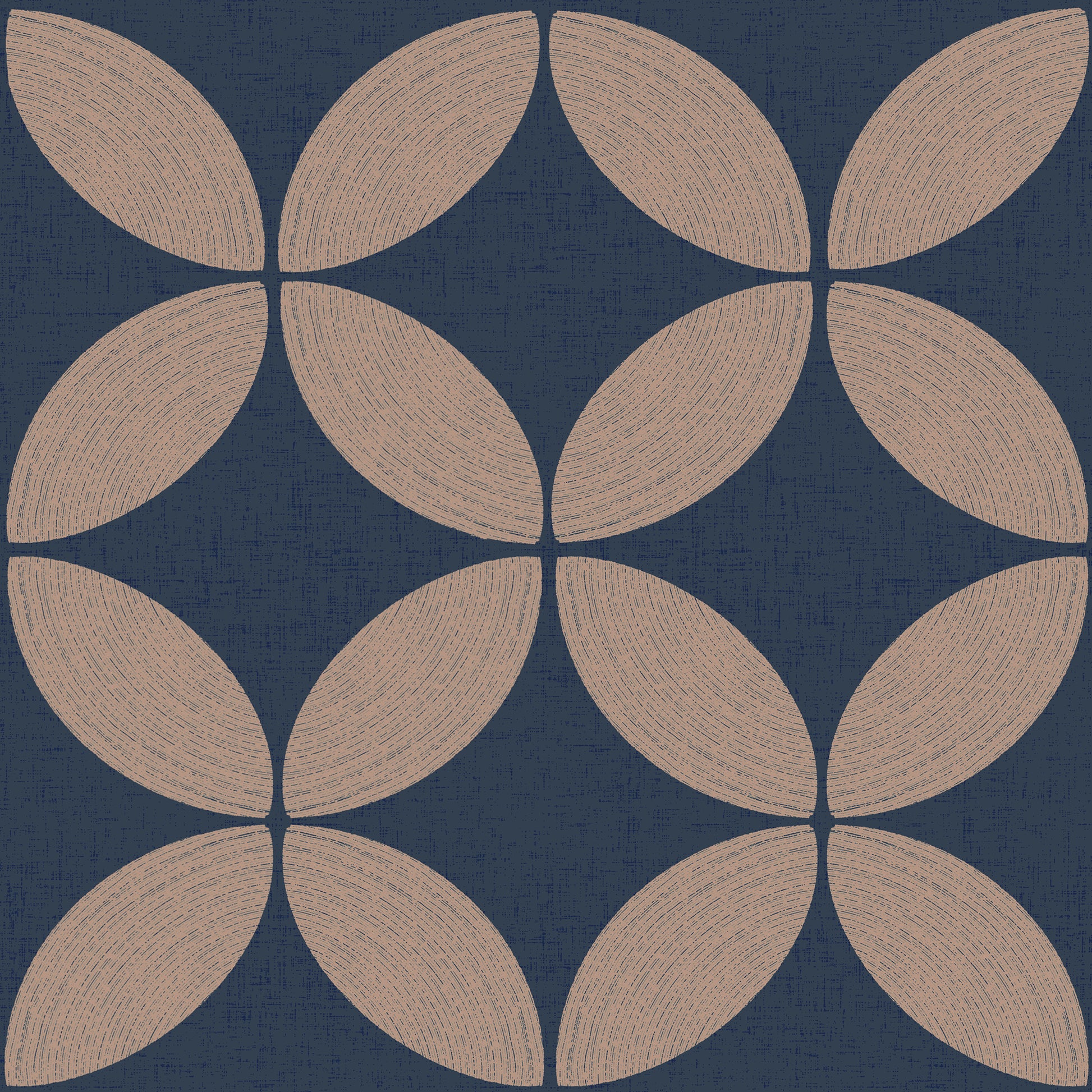 Midcentury Circle Blocks Wallpaper.