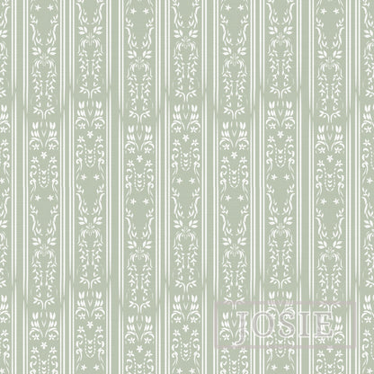 Botanical Stripes Wallpaper