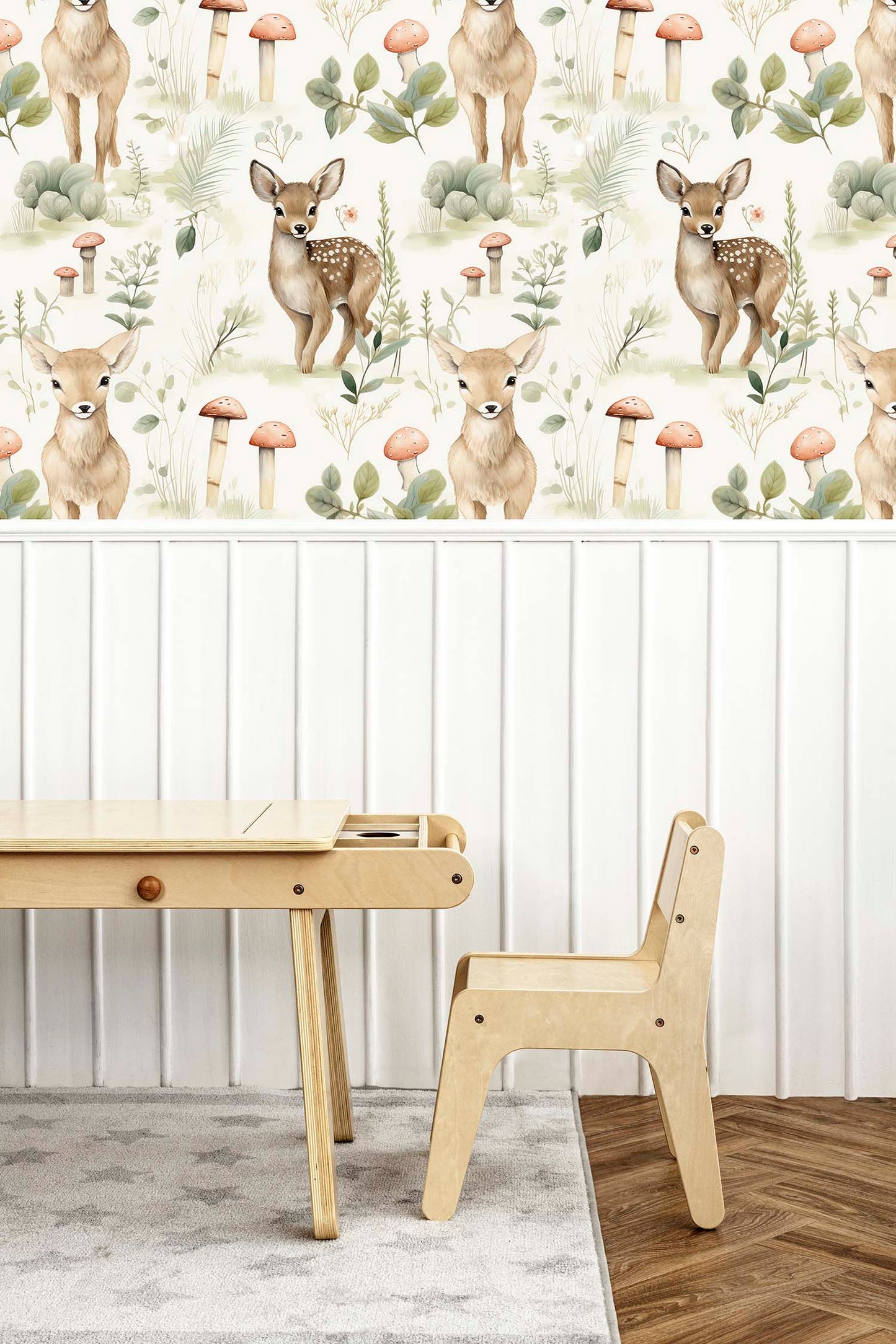Baby Doe Peel and Stick Wallpaper - Kids, Leaves, Nursery