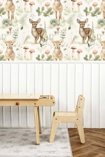 Baby Doe Peel and Stick Wallpaper - Kids, Leaves, Nursery