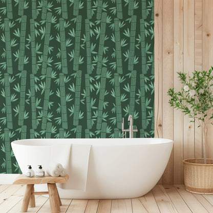 Bamboo Forest Peel and Stick Wallpaper Sample - Botanical