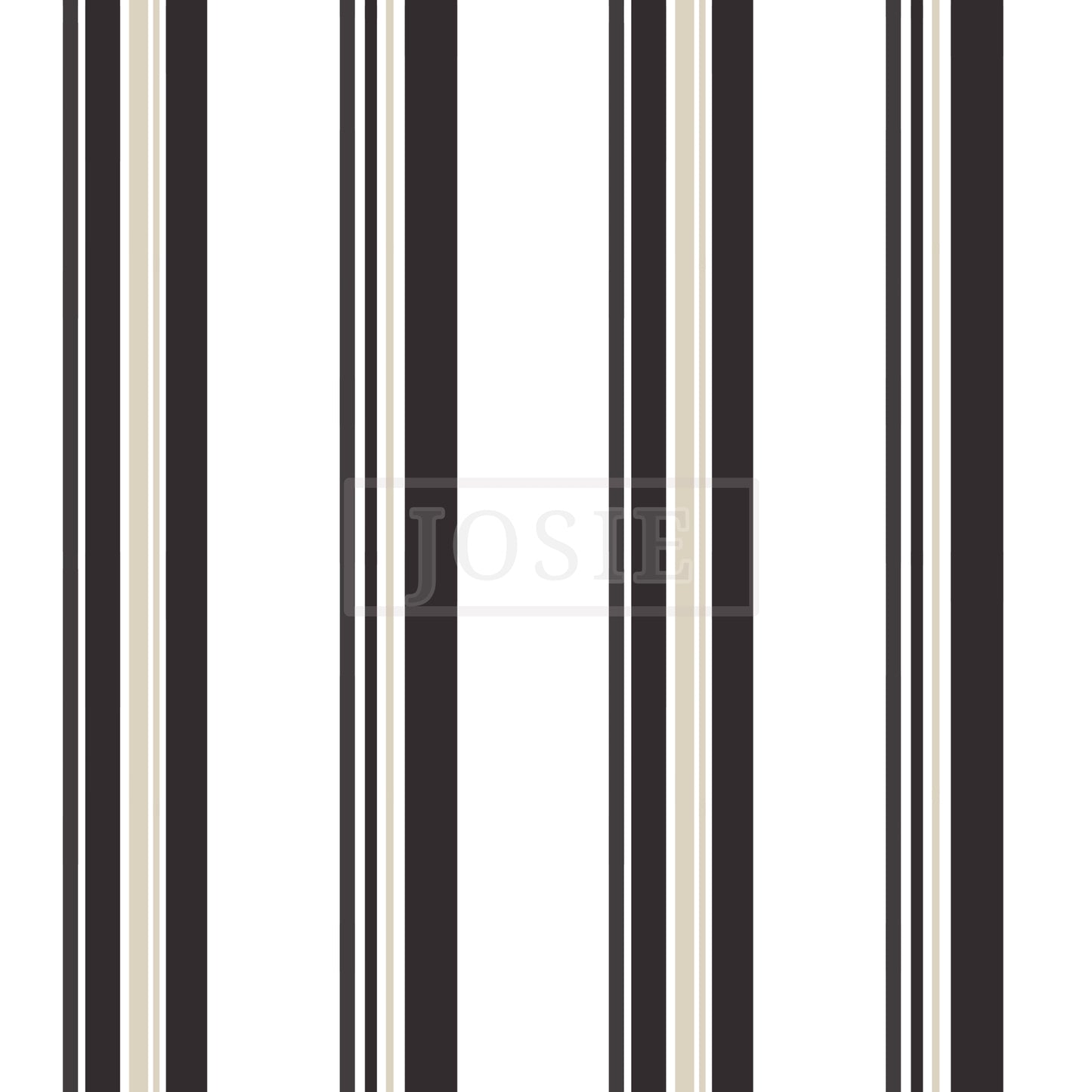 Black Striped peel and stick wallpaper pattern swatch