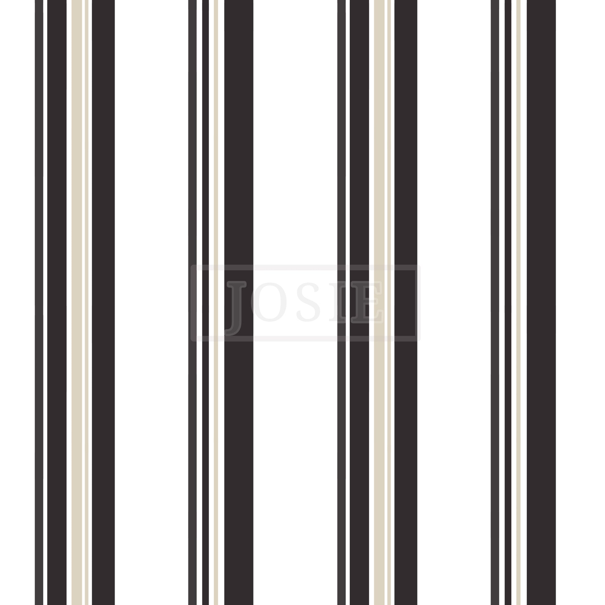Black Striped peel and stick wallpaper pattern swatch