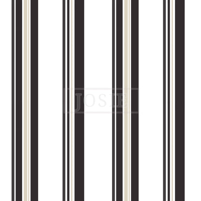 Black Striped peel and stick wallpaper pattern swatch