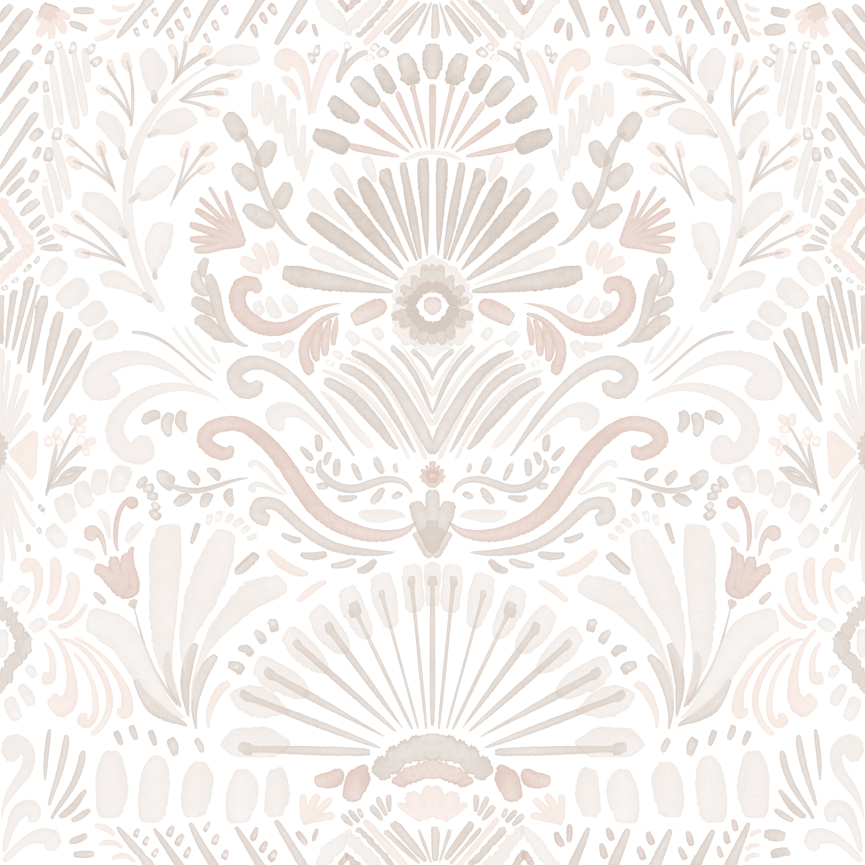 Boho Mosaic Tile pink peel and stick wallpaper pattern swatch