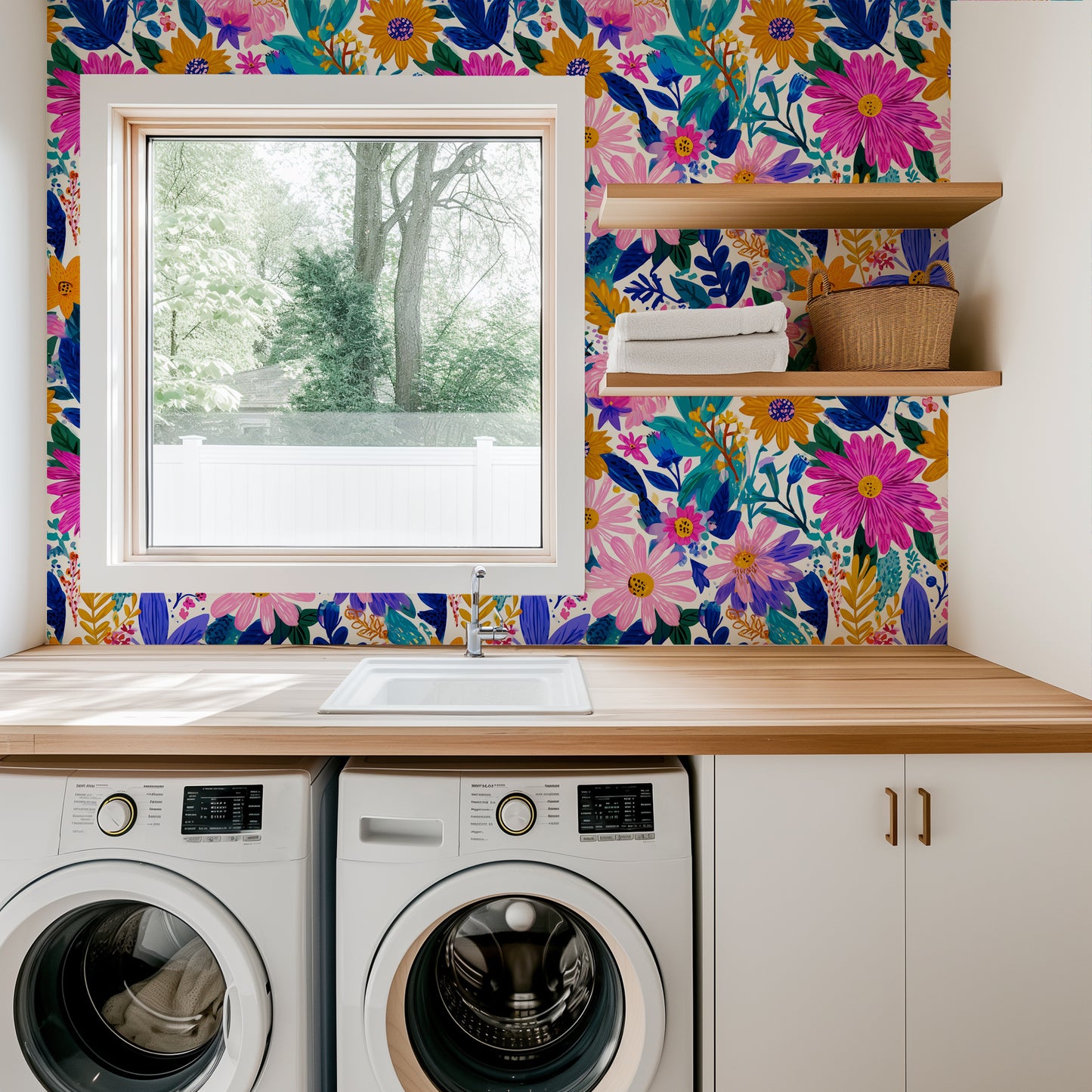 Bold Floral Peel and Stick Wallpaper