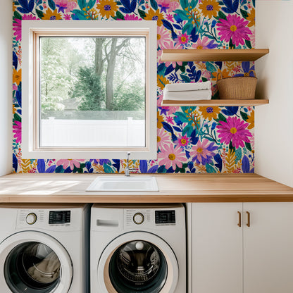 Bold Floral Peel and Stick Wallpaper