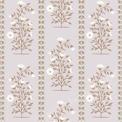 Boteh Paisley Stripe Rouge peel and stick wallpaper pattern swatch
