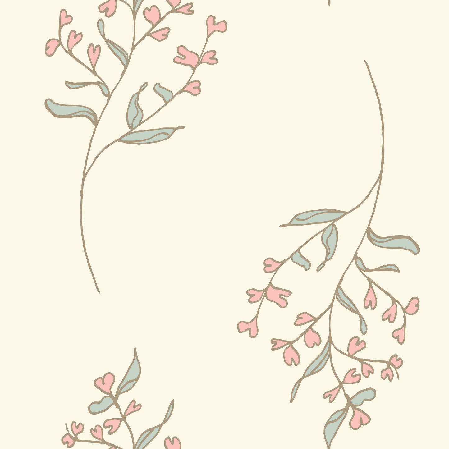 floral pattern with cream background