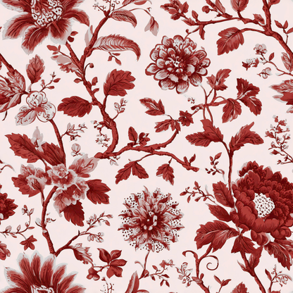 Chinoiserie Toile Garden Peel and Stick Wallpaper