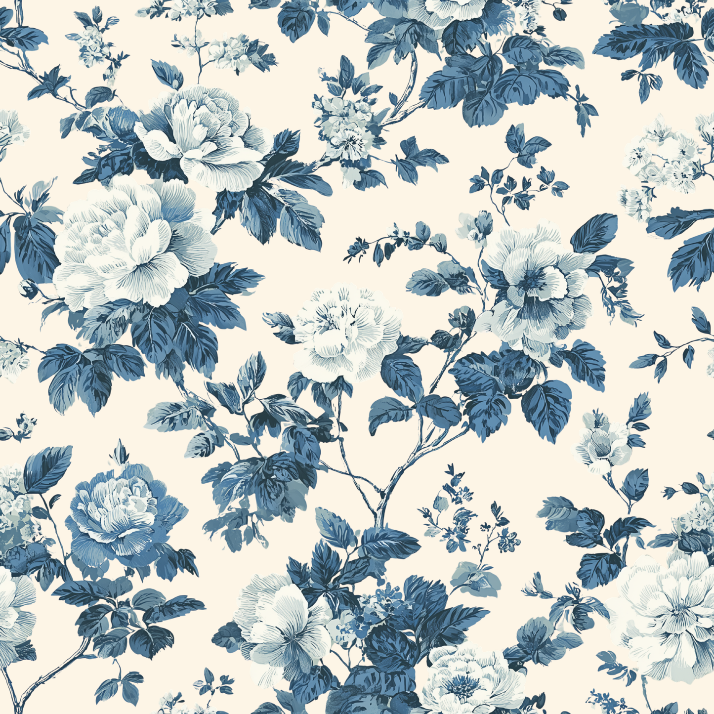 Classic Toile Garden Peel and Stick Wallpaper