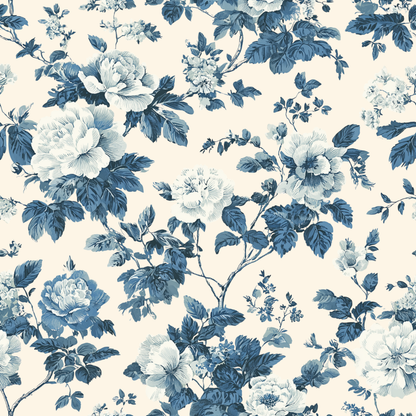 Classic Toile Garden Peel and Stick Wallpaper