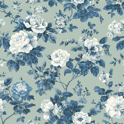 Classic Toile Garden Peel and Stick Wallpaper