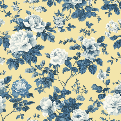 Classic Toile Garden Peel and Stick Wallpaper