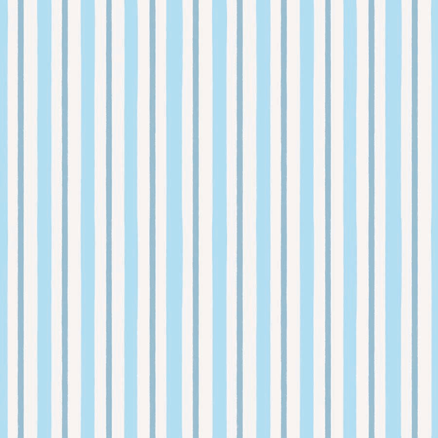 Classic Stripes Blue peel and stick wallpaper pattern swatch