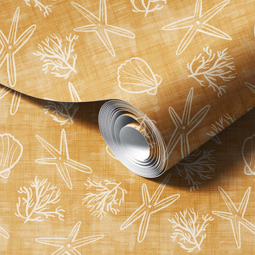 Coastal Line Art Wallpaper