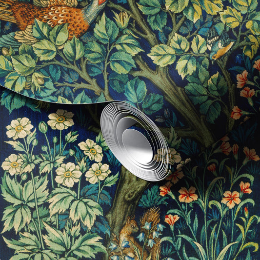 Cock Pheasant by William Morris Wallpaper