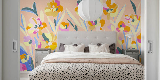 Colorful Blossoms Field Peel and Stick Wall Mural - Floral, Botanical, Mural