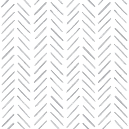 Charcoal Herringbone Wallpaper