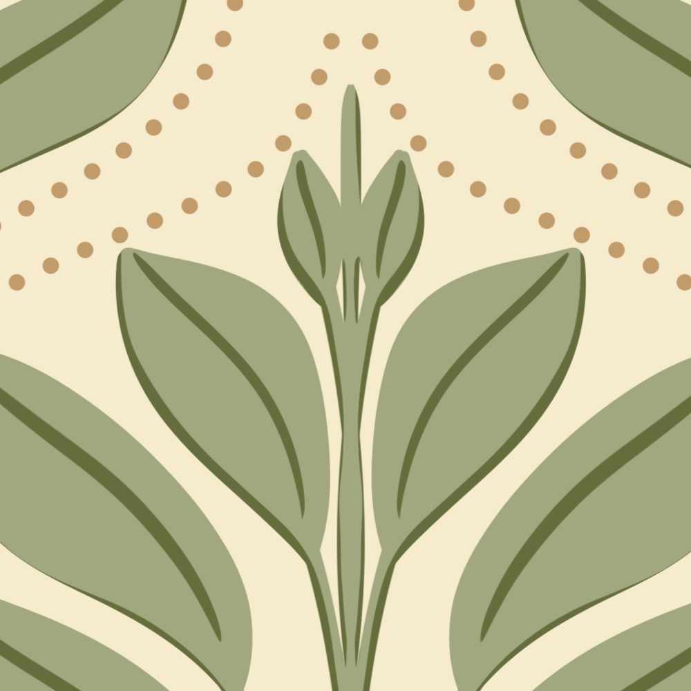 Deco Canopy Peel and Stick Wallpaper - Art Deco, Botanical, Elegant