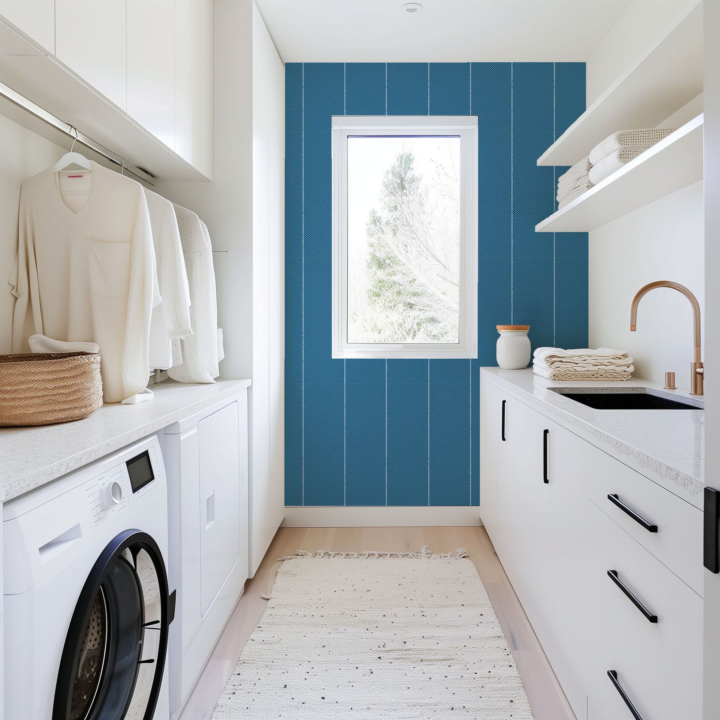 Stitched Chevron Wallpaper