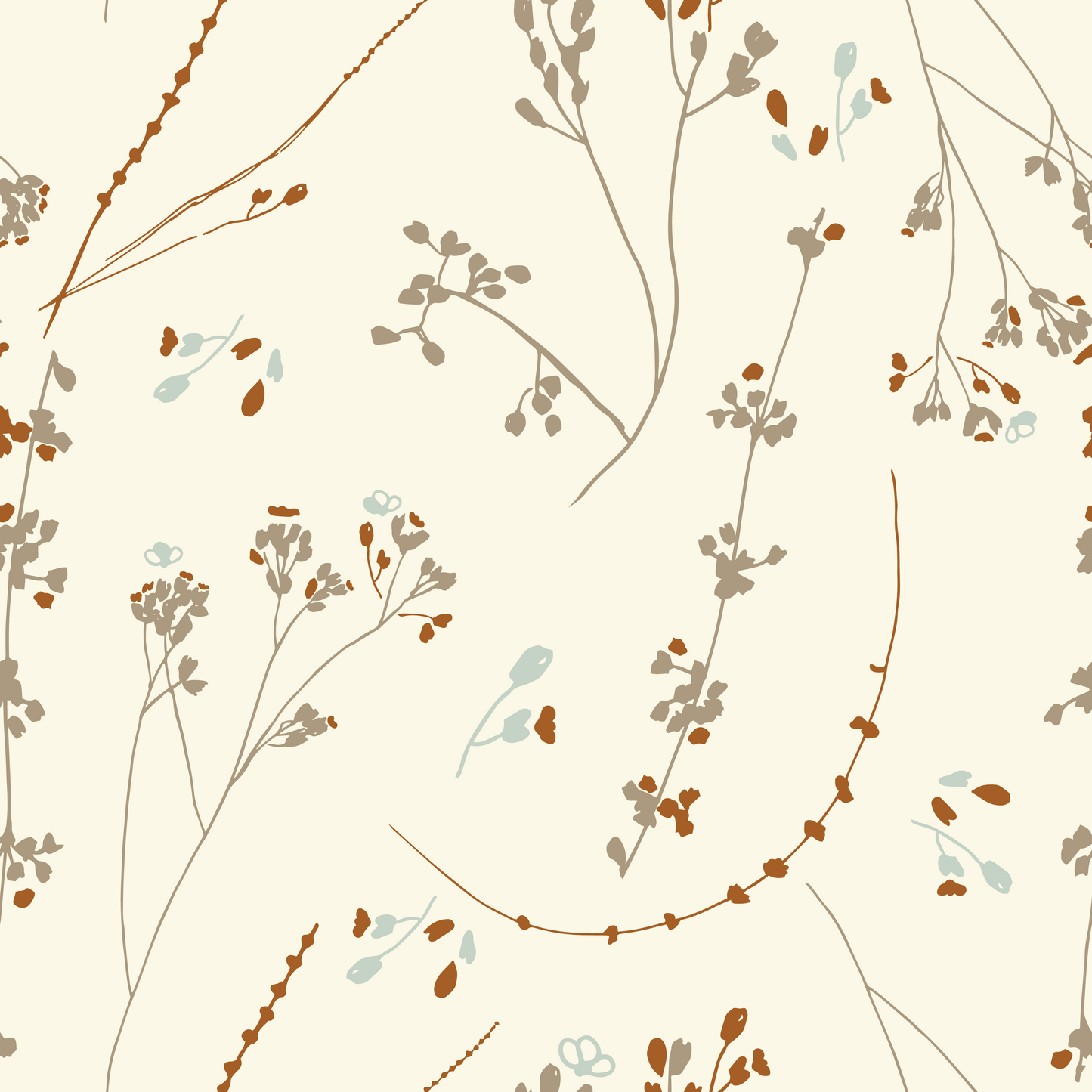 Ditsy Floral in Cream Wallpaper