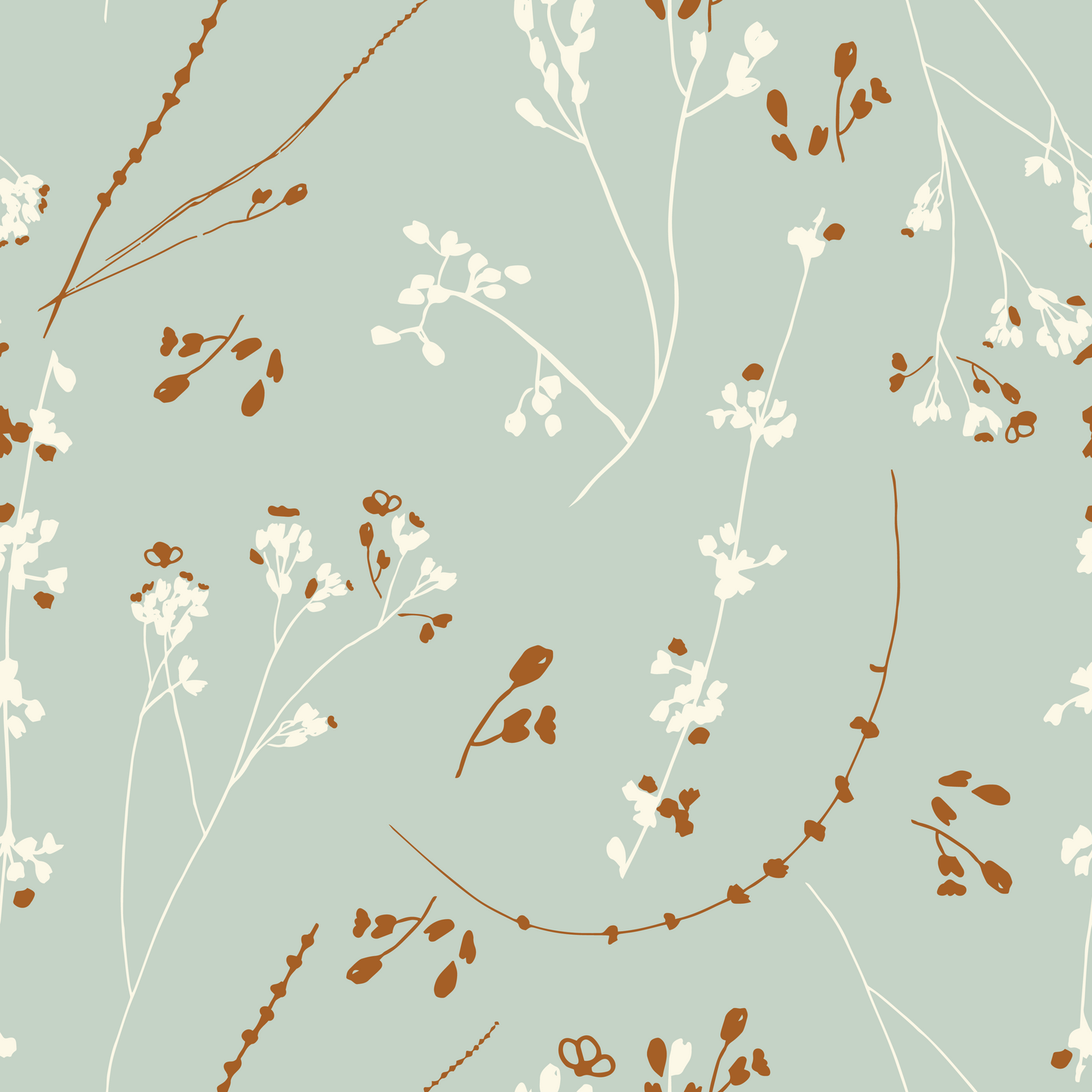 Ditsy Floral in Sage Wallpaper