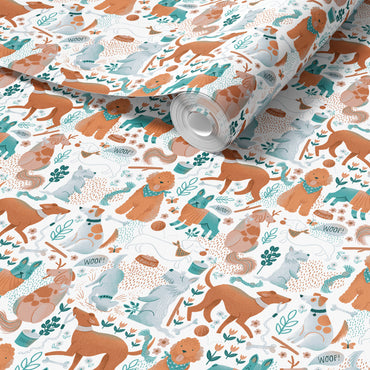 Dogs Pattern Wallpaper