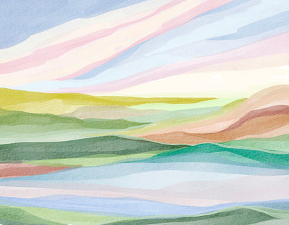 Vibrant Horizon Peel and Stick Wall Mural - Abstract, Neutral, Mural