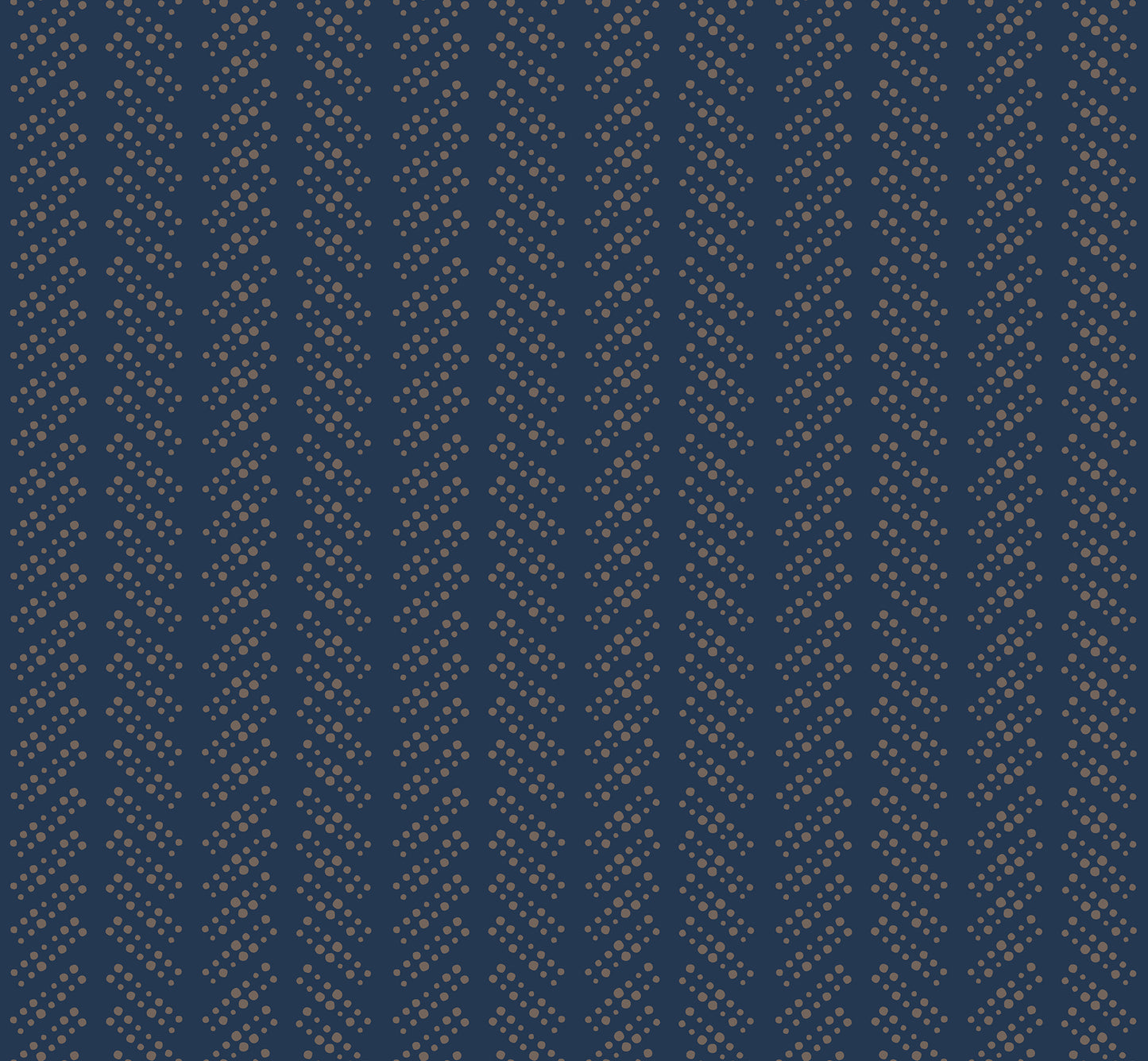 Bubble Dot Herringbone Blue and Gold peel and stick wallpaper pattern detail