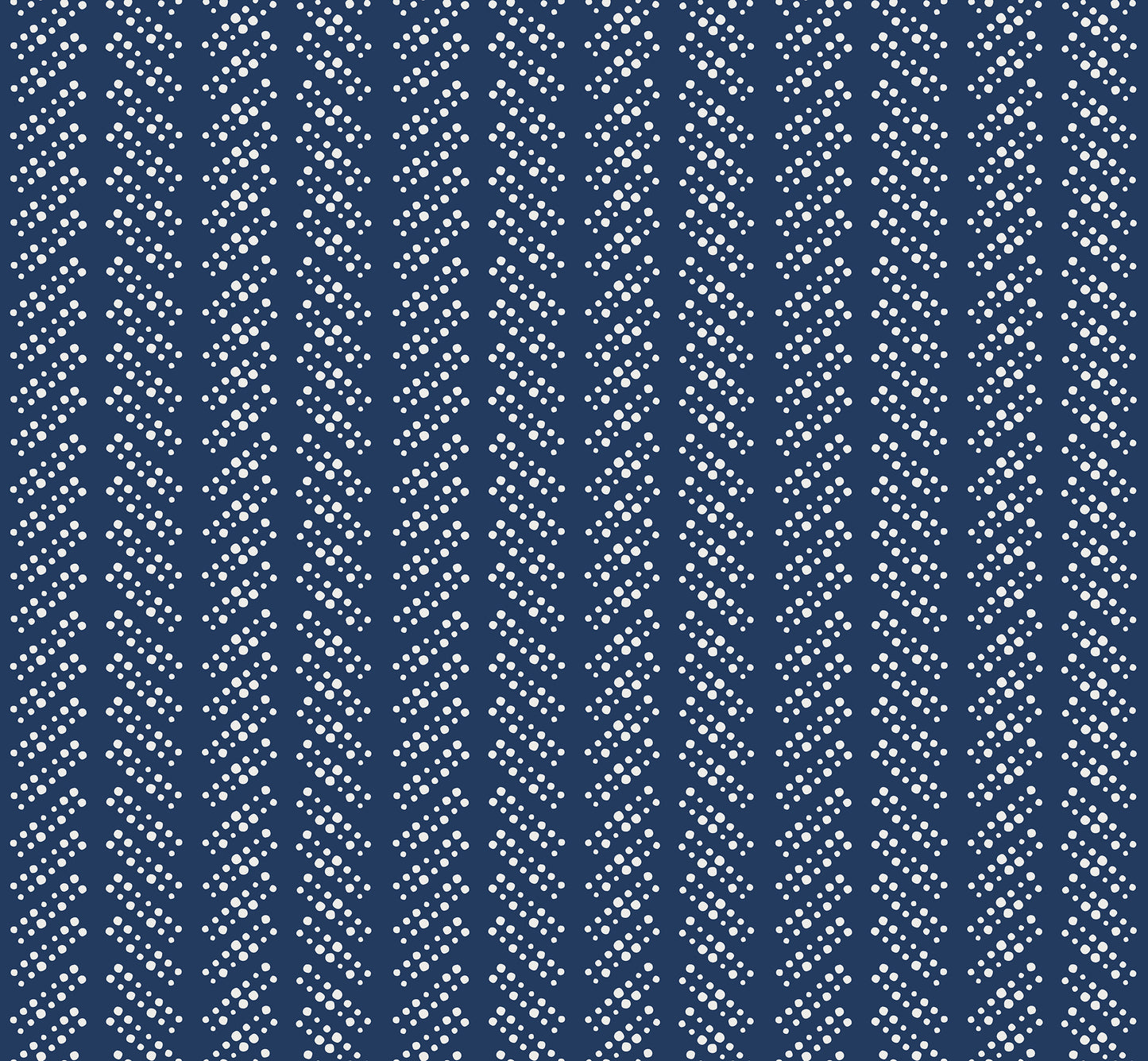 Bubble Dot Herringbone Blue and White peel and stick wallpaper pattern detail