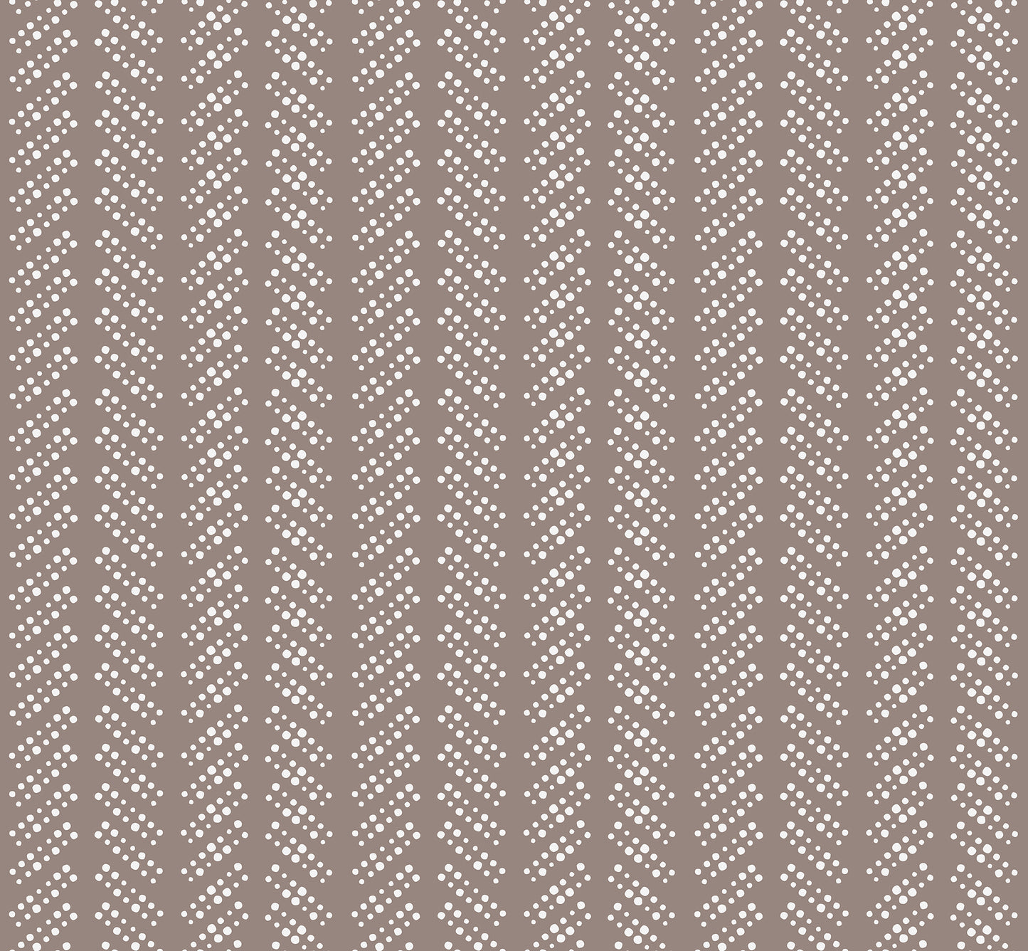 Bubble Dot Herringbone Brown peel and stick wallpaper pattern detail