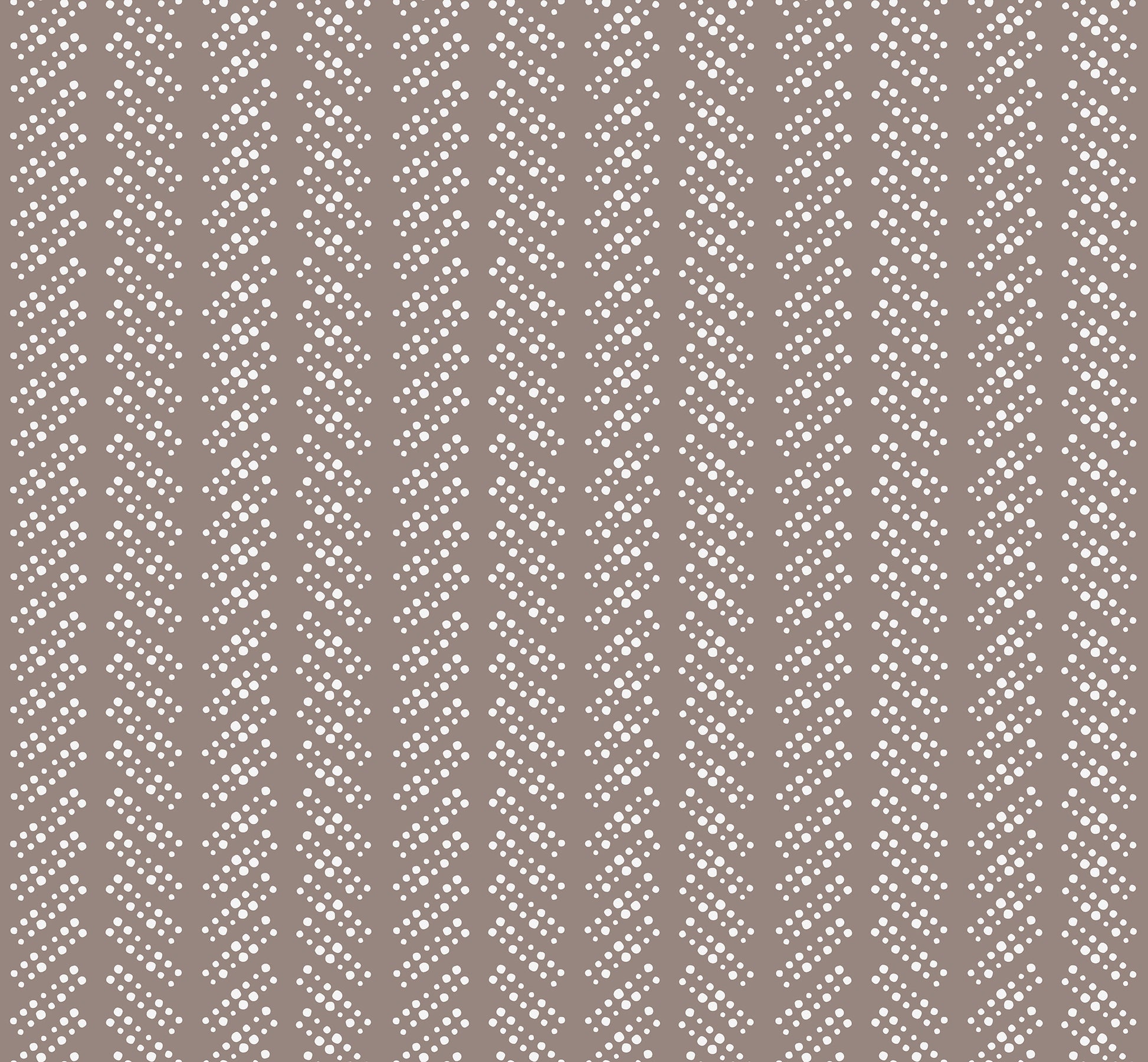 Bubble Dot Herringbone Brown peel and stick wallpaper pattern detail