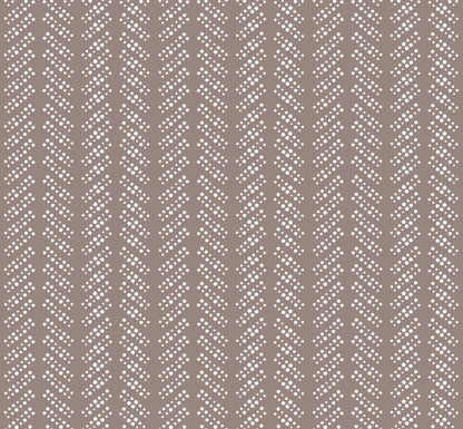 Bubble Dot Herringbone Brown peel and stick wallpaper pattern detail