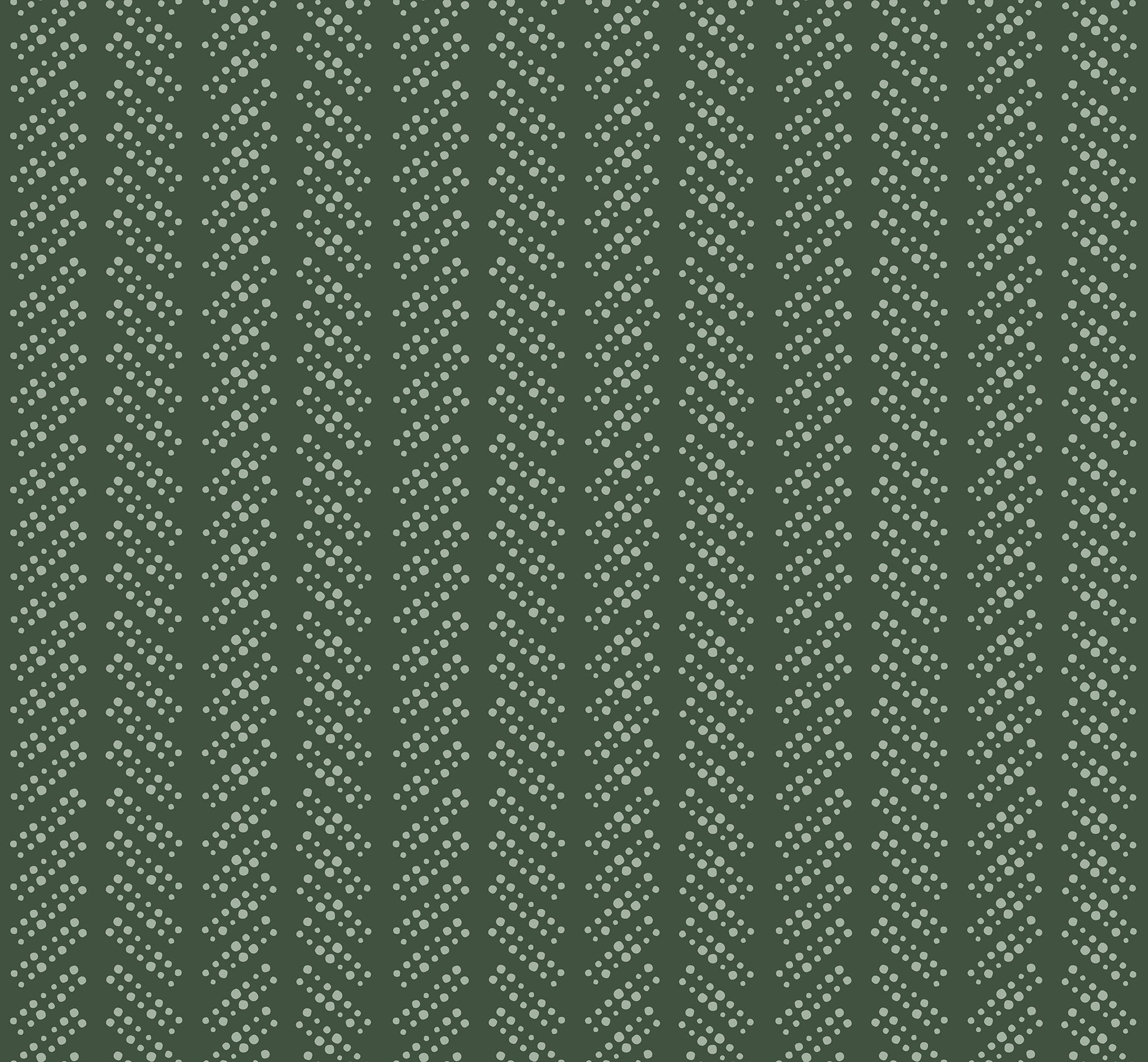 Bubble Dot Herringbone Kelly Green peel and stick wallpaper pattern detail