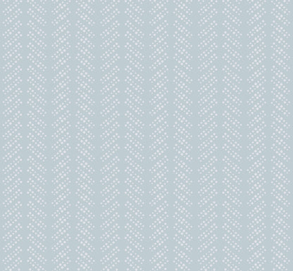 Bubble Dot Herringbone Powder Blue peel and stick wallpaper pattern detail