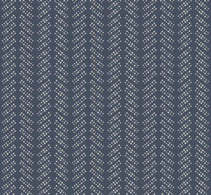 Bubble Dot Herringbone Slate peel and stick wallpaper pattern detail