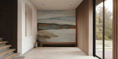 Earth Minimalist Peel and Stick Wall Mural - Coastal, Watercolor, Mural