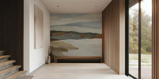 Earth Minimalist Peel and Stick Wall Mural - Coastal, Watercolor, Mural
