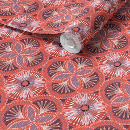 Eclectic Rosette Wallpaper