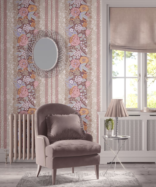 Elegant Floral Pathway Wallpaper
