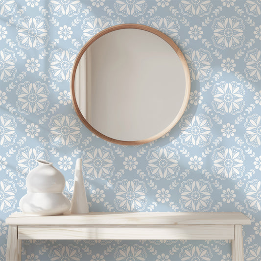 Emma Floral Tile Wallpaper