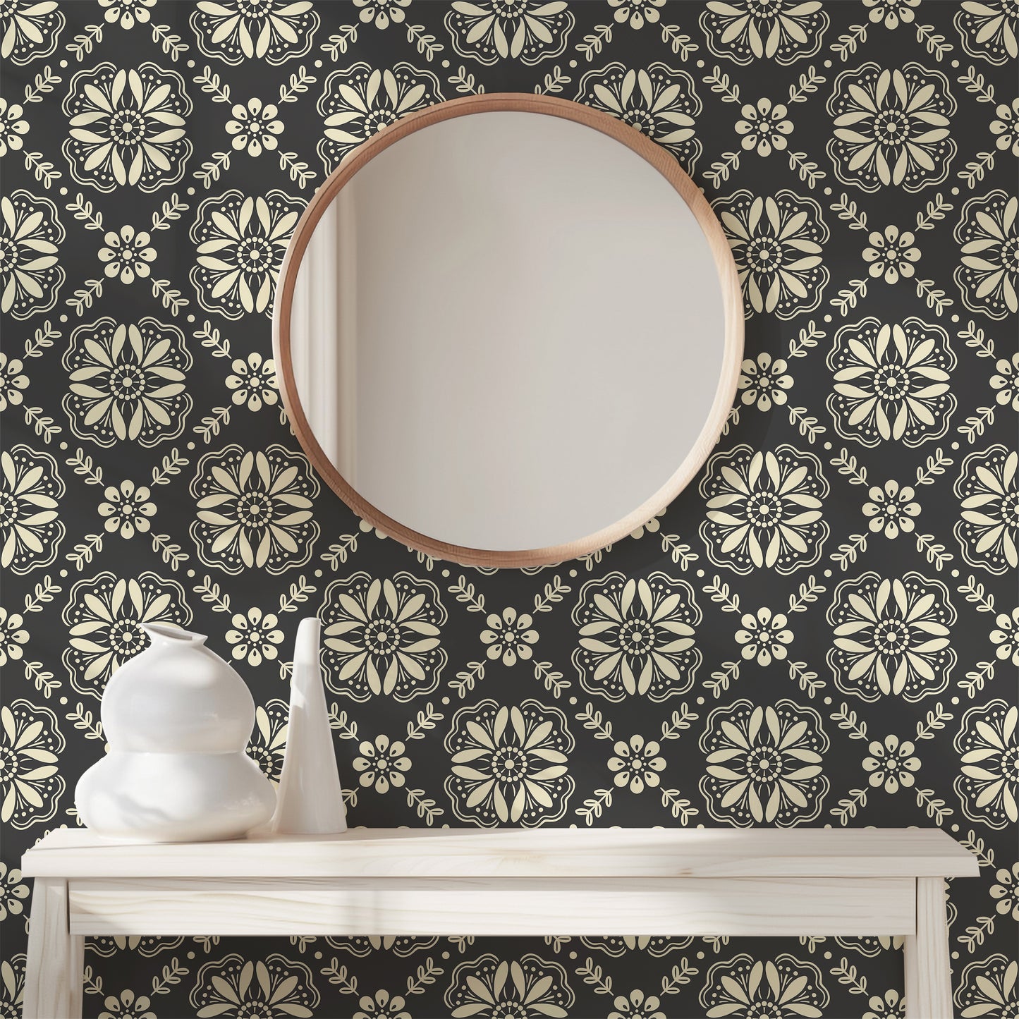 Emma Floral Tile Wallpaper