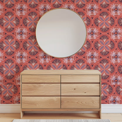 Eclectic Rosette Wallpaper