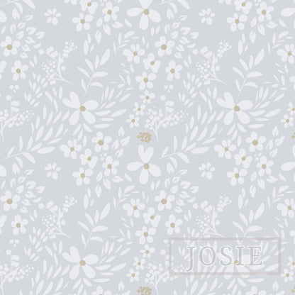 Floral pattern with 'Lisie' branding on a light gray background