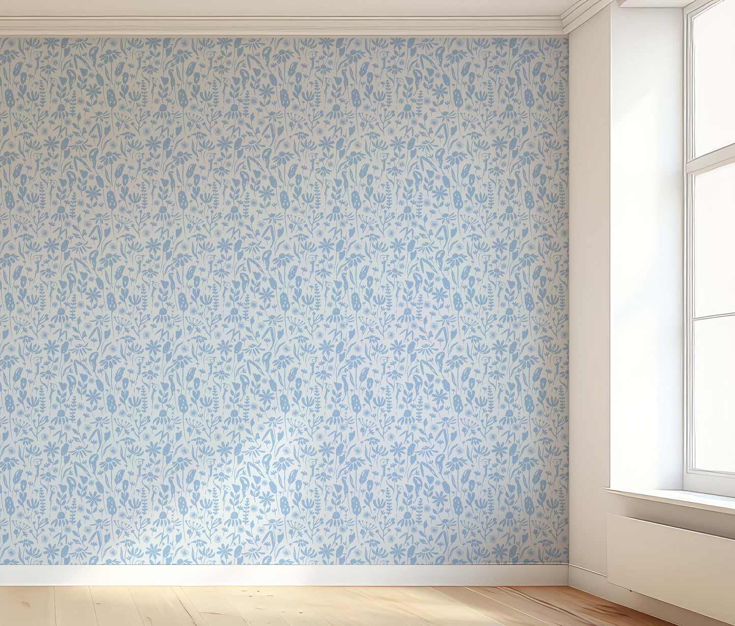 Field of Flowers Peel and Stick Wallpaper - Floral, Flowers, Leaves