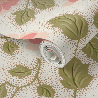 Floral Vintage Nostalgia Light peel and stick wallpaper pattern swatch
