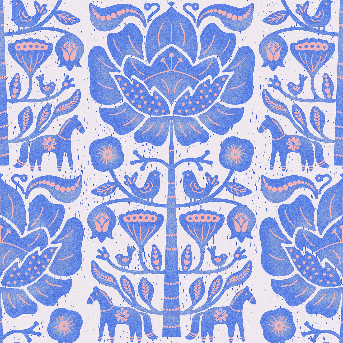 Folk Block Wallpaper